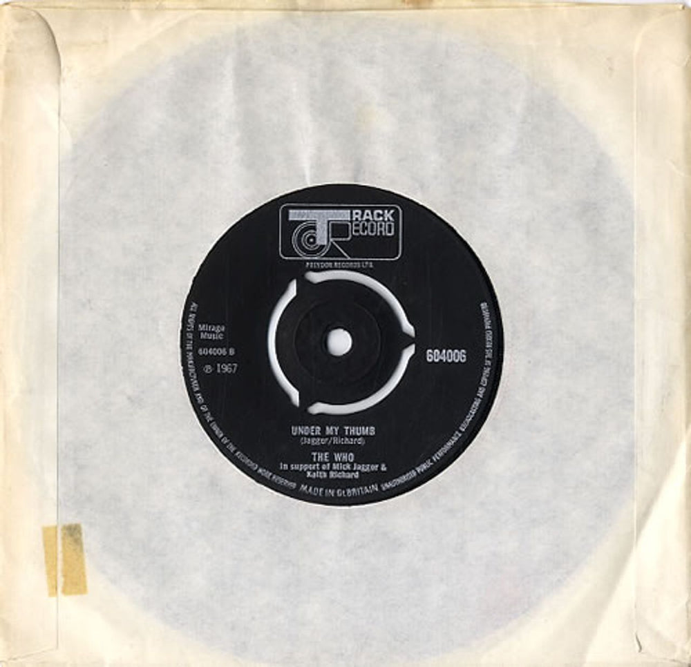 The Who The Last Time UK 7" vinyl single (7 inch record / 45) WHO07TH192425