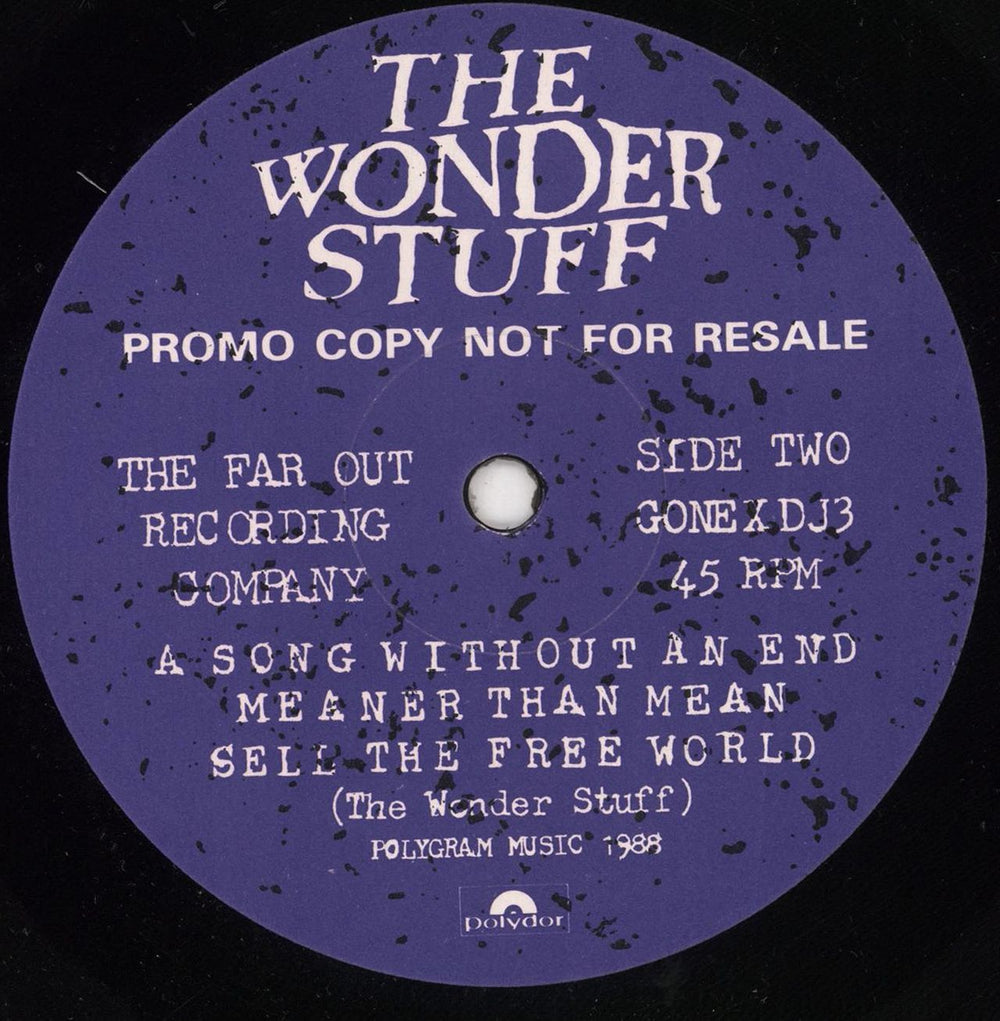 The Wonder Stuff Give, Give, Give Me More, More, More UK Promo 12" vinyl single (12 inch record / Maxi-single)