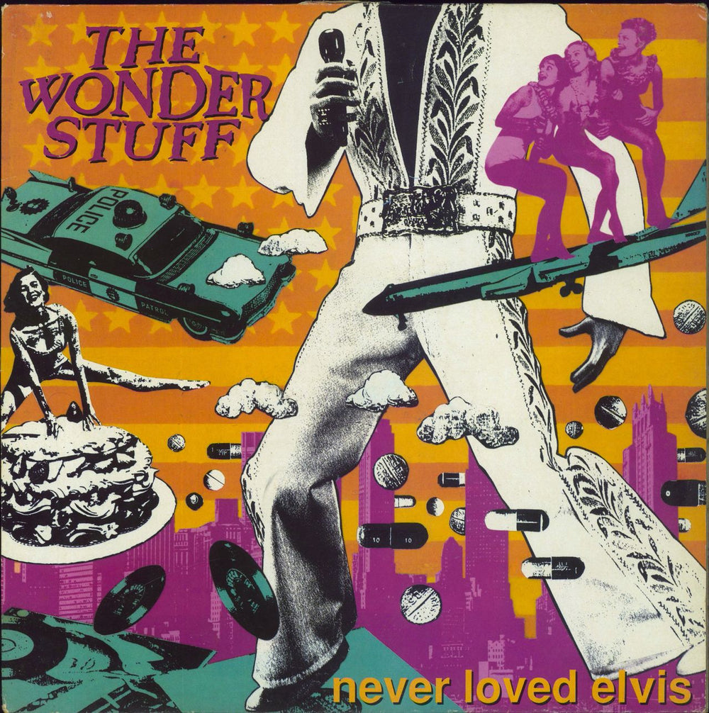 The Wonder Stuff Never Loved Elvis - VG UK vinyl LP album (LP record) 847252-1