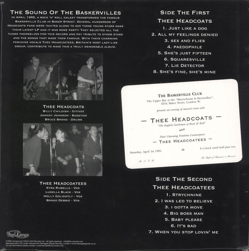 Thee Headcoats The Sound Of The Baskervilles - 180g Italian vinyl LP album (LP record) 889397900748