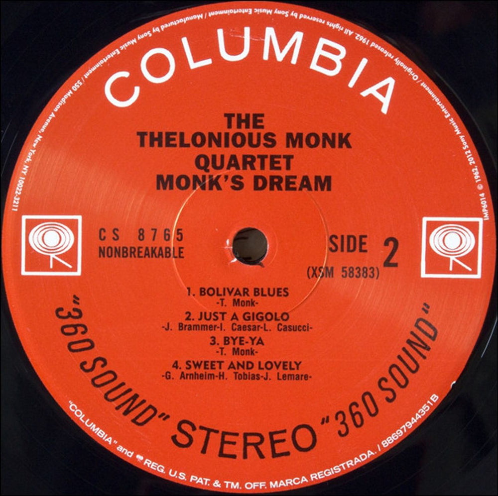 Thelonious Monk Monk's Dream - 180 Gram - Sealed US vinyl LP album (LP record) 088697944351