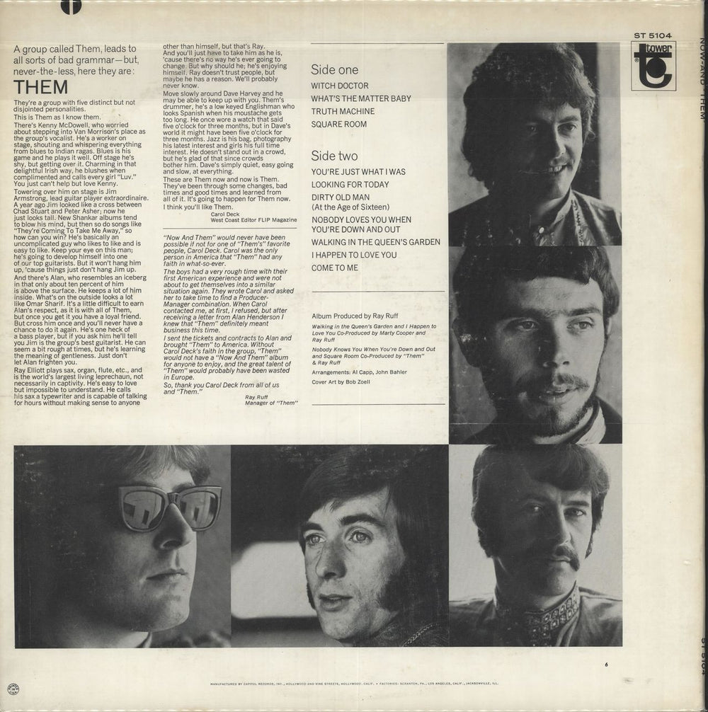 Them Now - And "Them" US vinyl LP album (LP record)