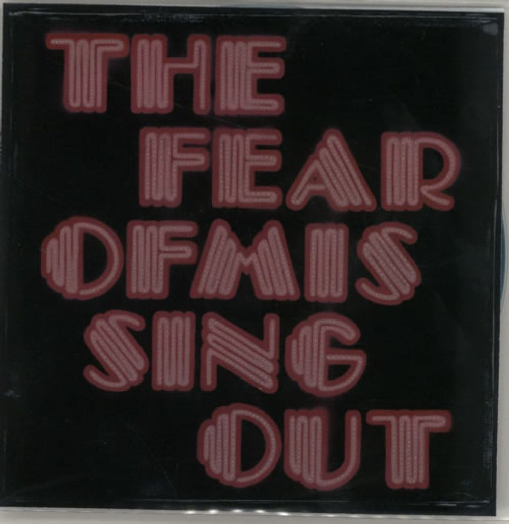 Thenewno2 Thefearofmissingout UK Promo CD-R acetate CD-R