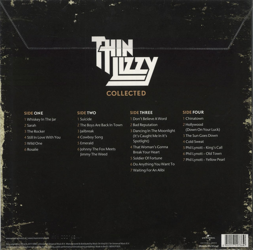 Thin Lizzy Collected - 180gm Silver Vinyl UK 2-LP vinyl record set (Double LP Album) 602557107364