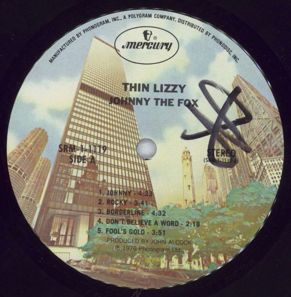 Thin Lizzy Johnny The Fox - Autographed Robbo US vinyl LP album (LP record) THILPJO824817