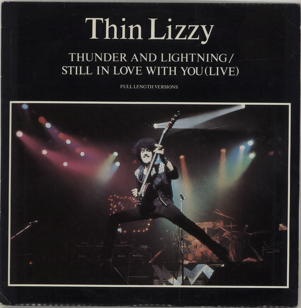 Thin Lizzy Thunder And Lightning + Poster UK 12" vinyl single (12 inch record / Maxi-single) LIZZY1212