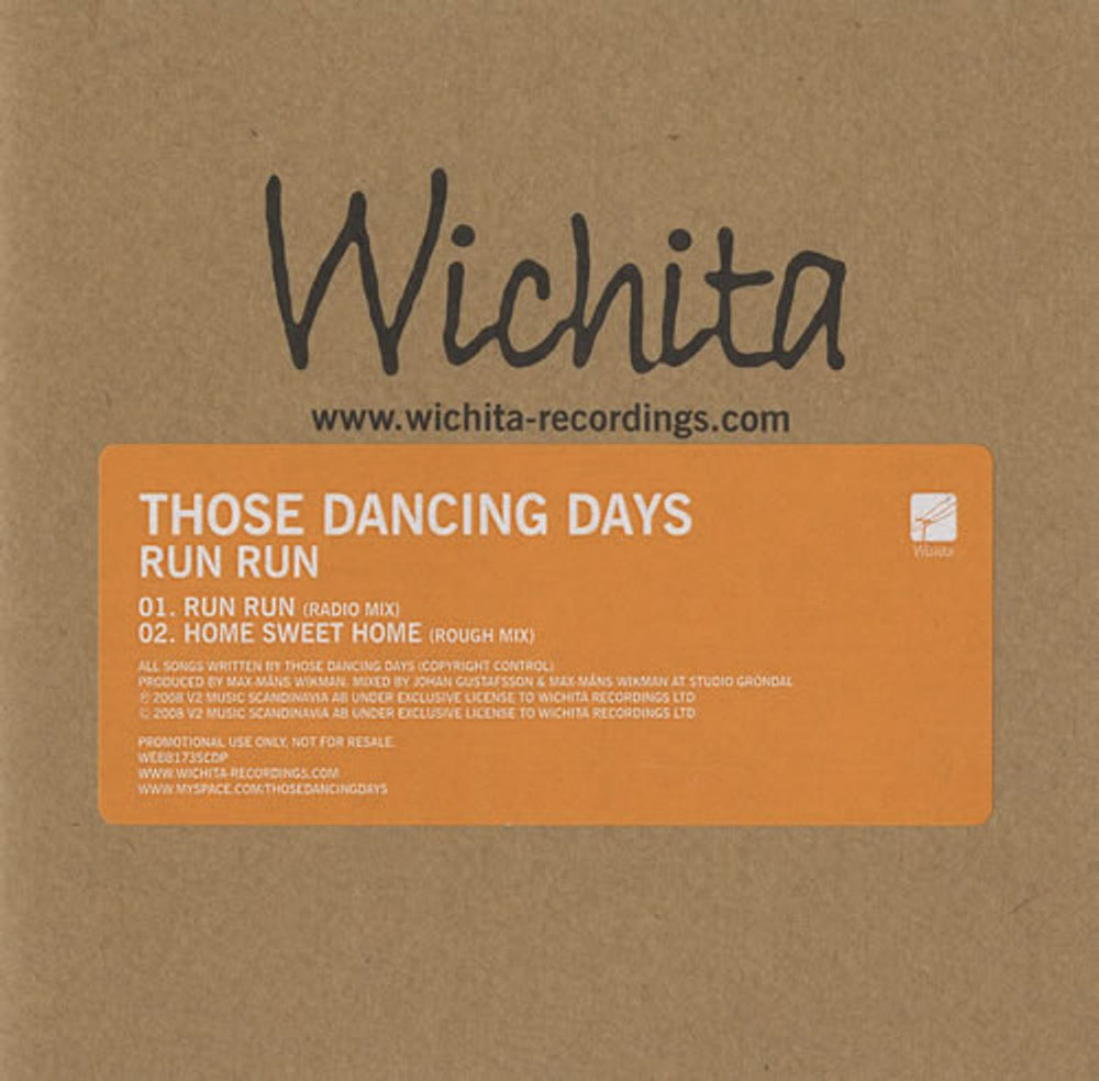 Those Dancing Days Run Run UK Promo CD single (CD5 / 5") WEBB173SCDP