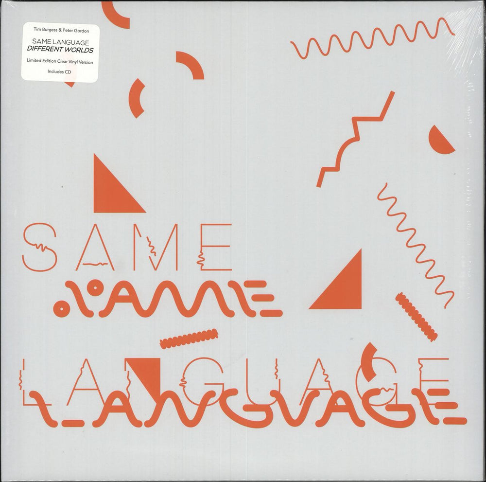 Tim Burgess Same Language, Different Worlds - Clear Vinyl + CD - Sealed UK 2-LP vinyl record set (Double LP Album) OGEN075