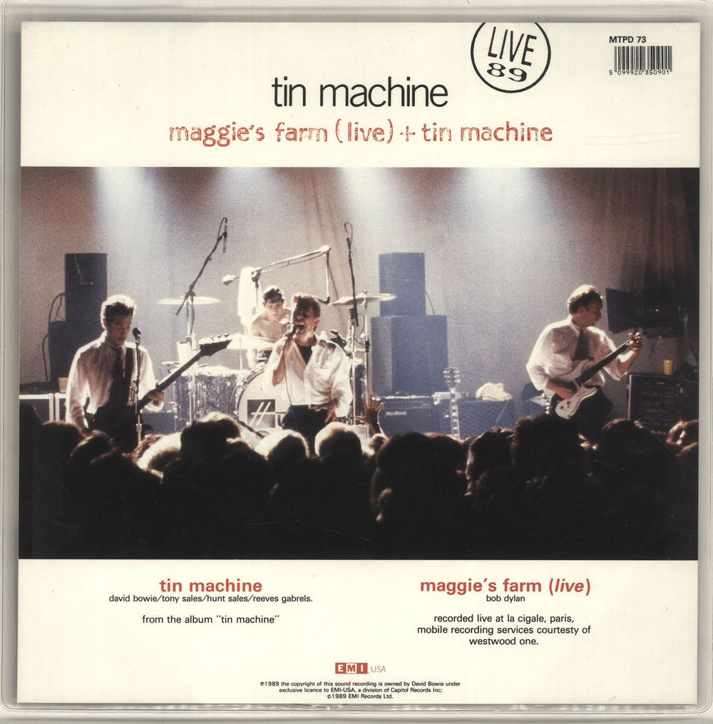 Tin Machine Maggie's Farm UK shaped picture disc (picture disc vinyl record) TINSHMA83258