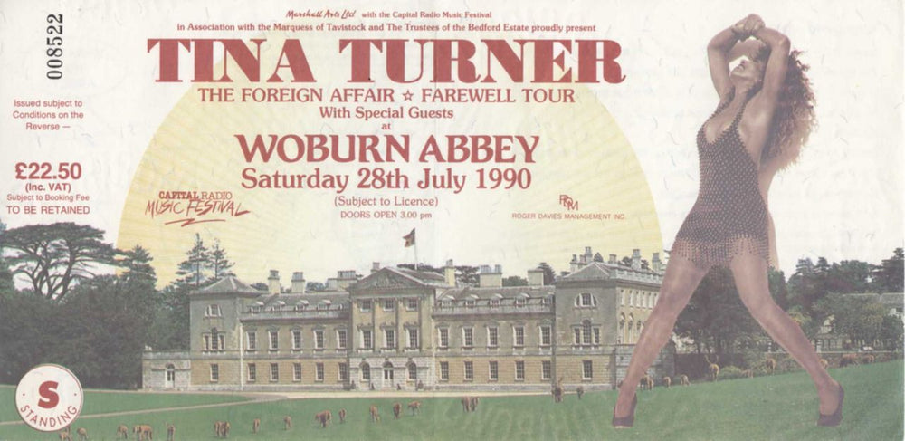 Tina Turner Foreign Affair World Tour + Ticket Stub & Torch UK tour programme TURTRFO692508