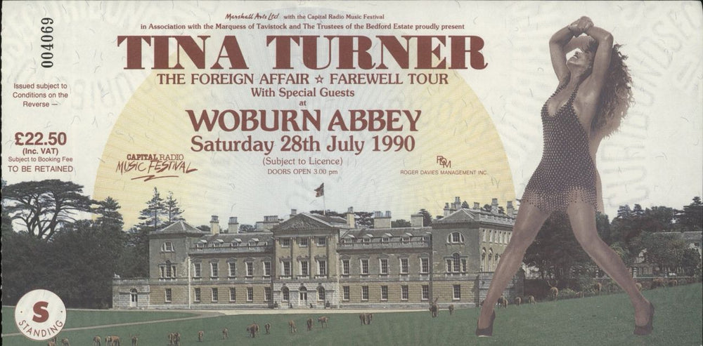 Tina Turner Foreign Affair World Tour + Ticket Stub UK tour programme TURTRFO454917