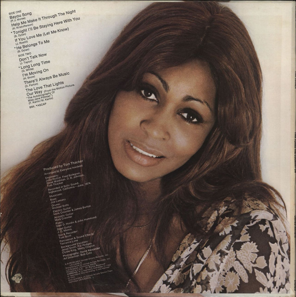 Tina Turner Tina Turns The Country On US vinyl LP album (LP record)