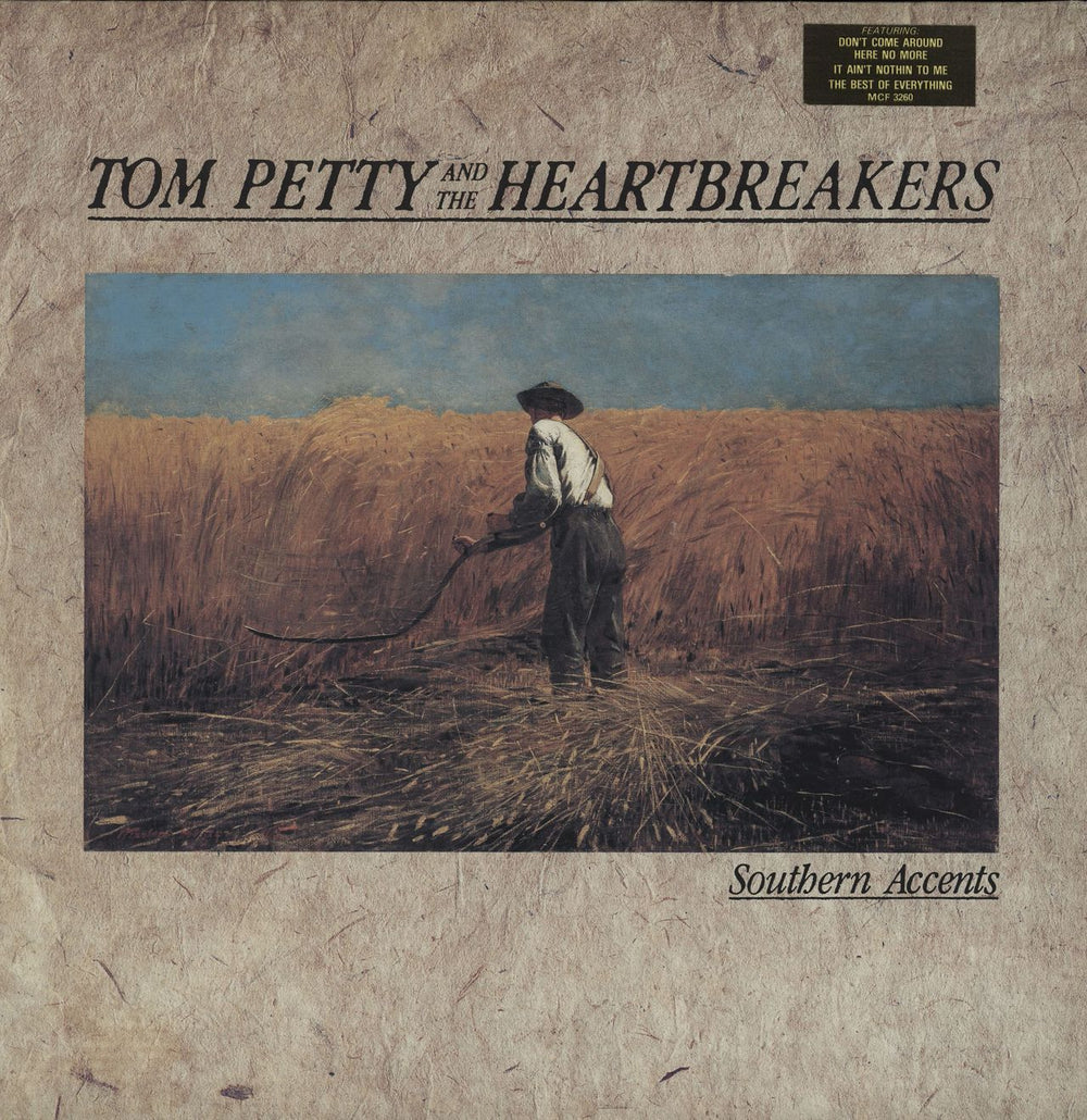 Tom Petty & The Heartbreakers Southern Accents - stickered p/s UK vinyl LP album (LP record) MCF3260