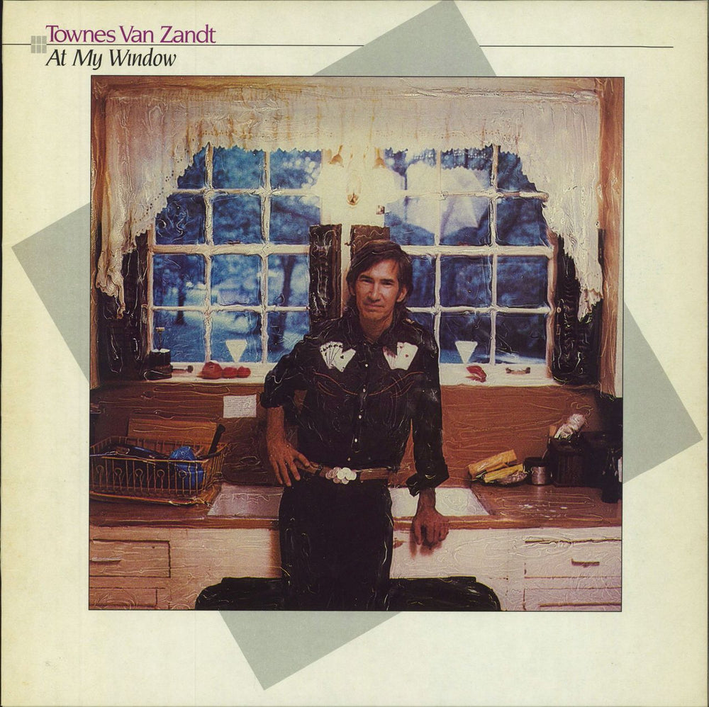 Townes Van Zandt At My Window UK vinyl LP album (LP record) HLD003