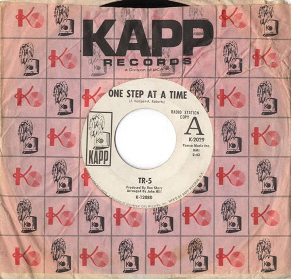 TR-5 One Step At A Time US 7" vinyl single (7 inch record / 45) K-2029