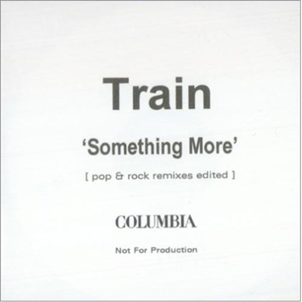 Train Something More UK Promo CD-R acetate CD-R ACETATE