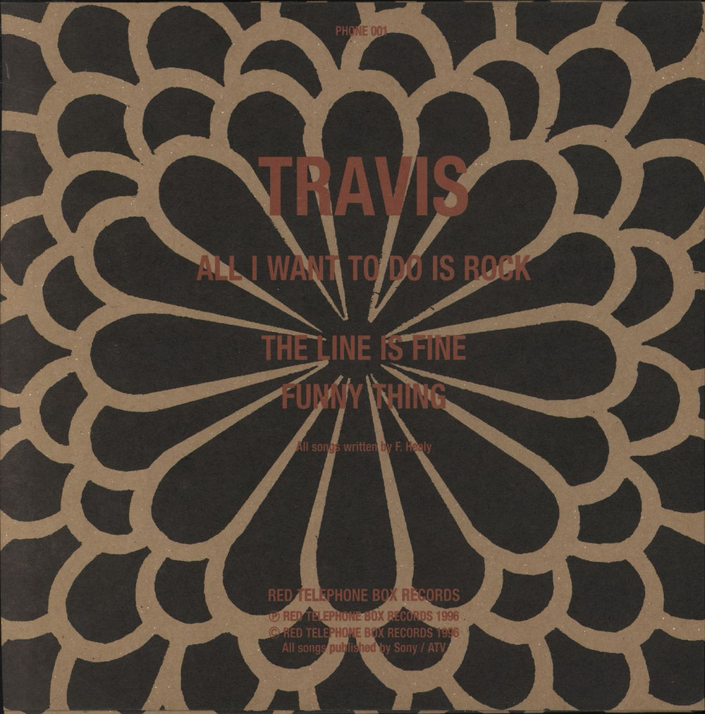 Travis (90s) All I Want To Do Is Rock - un-numbered UK 10" vinyl single (10 inch record)