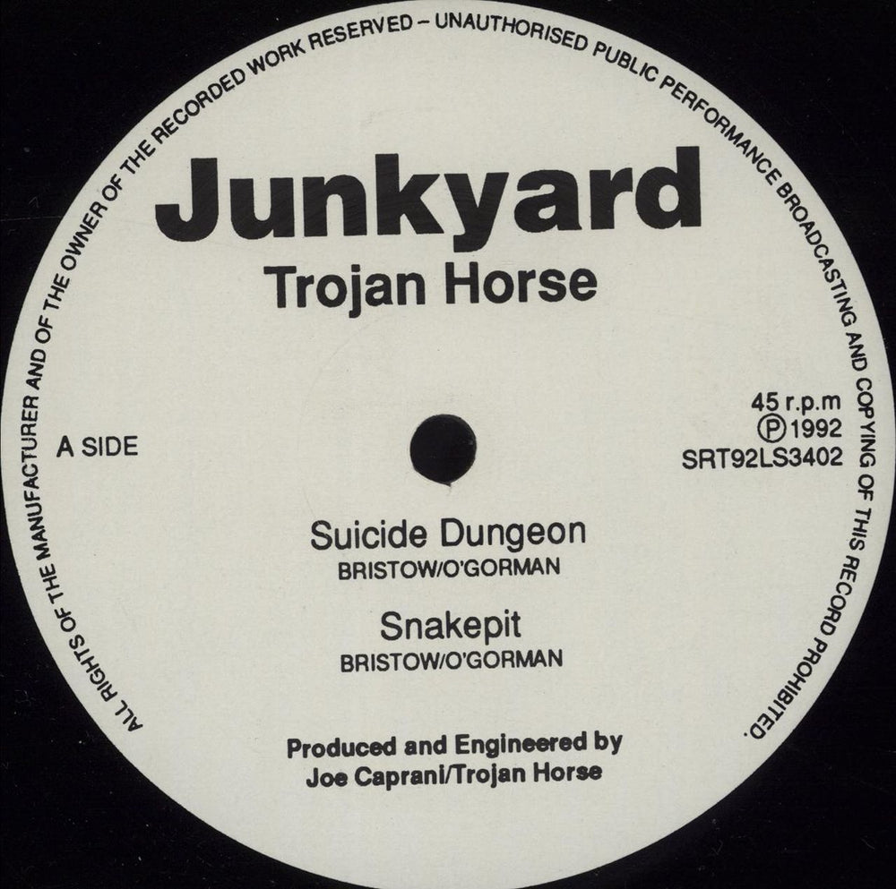 Trojan Horse (90S) The Junkyard EP UK 12" vinyl single (12 inch record / Maxi-single) YRO12TH676429