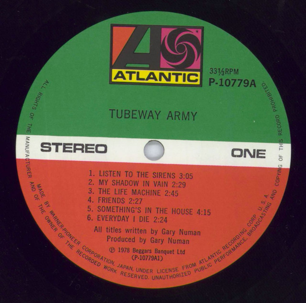 Tubeway Army Tubeway Army Japanese vinyl LP album (LP record) TUBLPTU817758