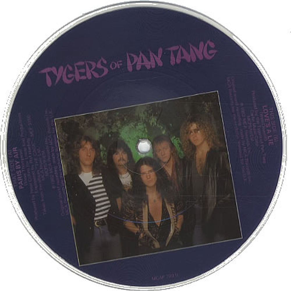 Tygers Of Pan Tang Paris By Air UK 7" vinyl picture disc (7 inch picture disc single) TYG7PPA16927