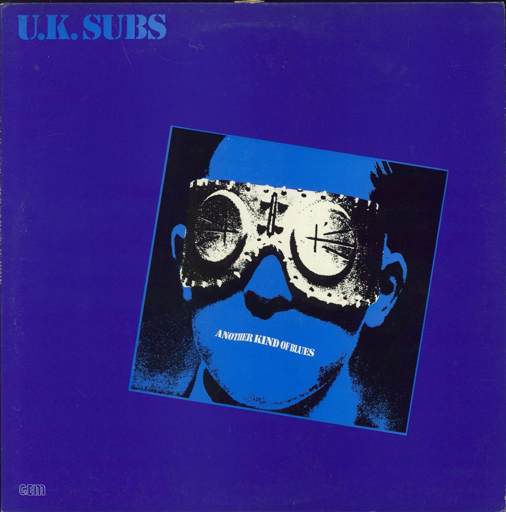 U.K. Subs Another Kind Of Blues - Blue Vinyl UK vinyl LP album (LP record) GEMLP100