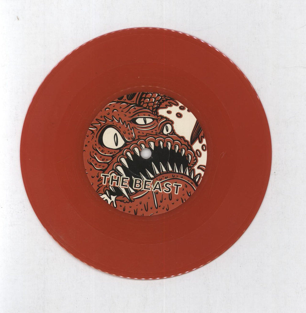 U.K. Subs The Beast - Red Vinyl - Autographed UK 7" vinyl single (7 inch record / 45)