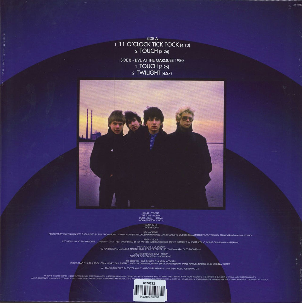 U2 11 O'Clock Tick Tock 40th Anniversary - Blue - Sealed German 12" vinyl single (12 inch record / Maxi-single) 0602508782220