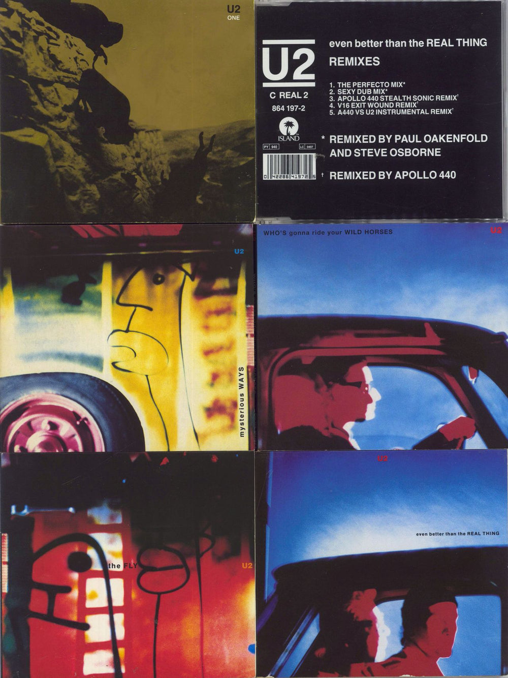 U2 Achtung Baby Singles - 5 CDs UK 5-CD album set 5CD SINGLES