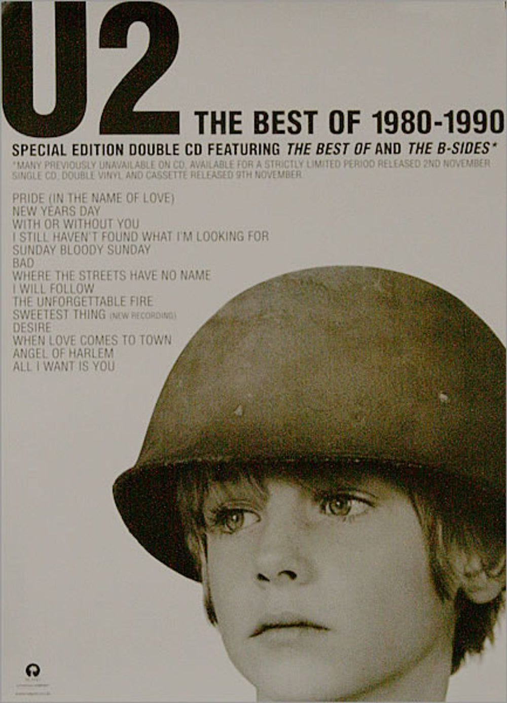 U2 The Best Of 1980-1990 Poster UK Promo poster PROMO POSTER