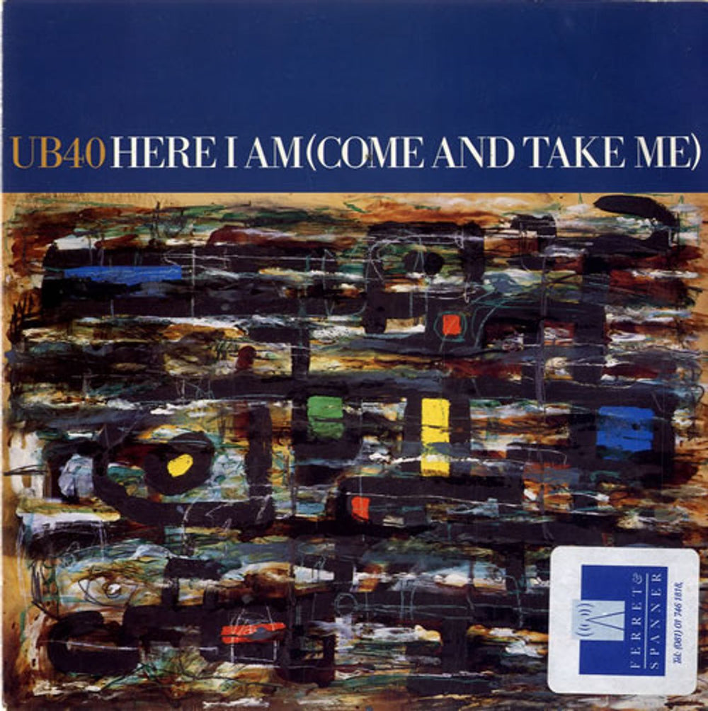 UB40 Here I Come [Come And Take Me] - promo sticker UK 7" vinyl single (7 inch record / 45) DEP34