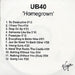 UB40 Homegrown UK Promo CD-R acetate CD-R ACETATE