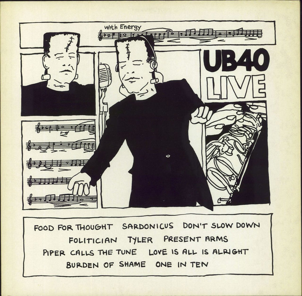 UB40 Live UK Promo vinyl LP album (LP record) 205292-320