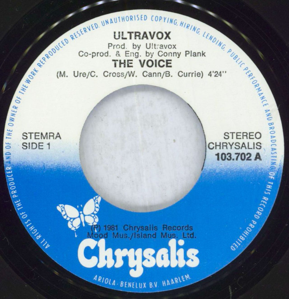 Ultravox The Voice Dutch 7" vinyl single (7 inch record / 45) VOX07TH579313