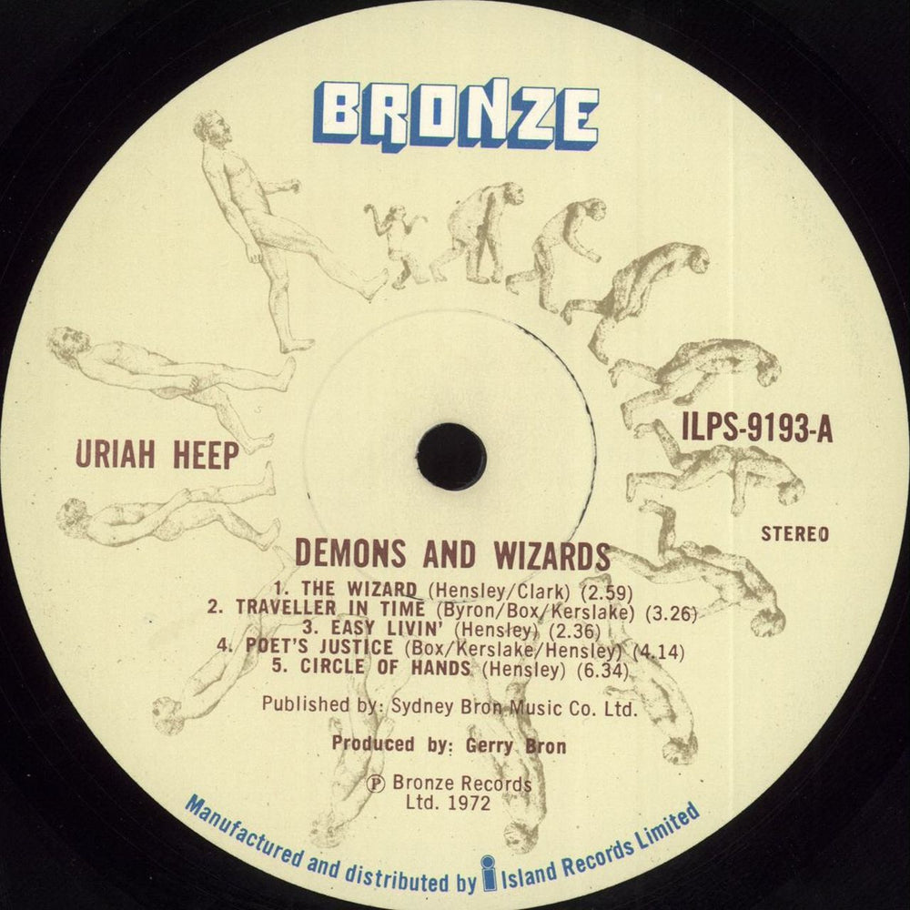 Uriah Heep Demons And Wizards - 1st + Inner - VG UK vinyl LP album (LP record) URILPDE712247