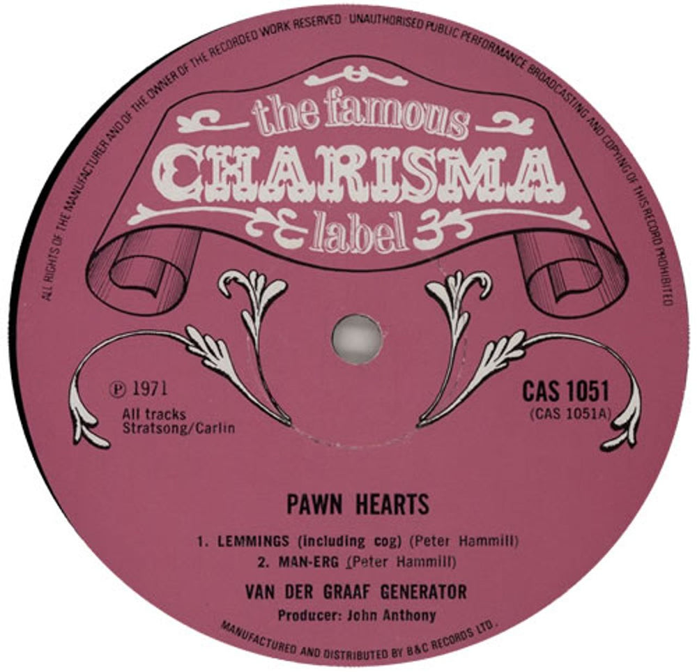 Van Der Graaf Generator Pawn Hearts - 1st + Insert - EX UK vinyl LP album (LP record) VDGLPPA583504