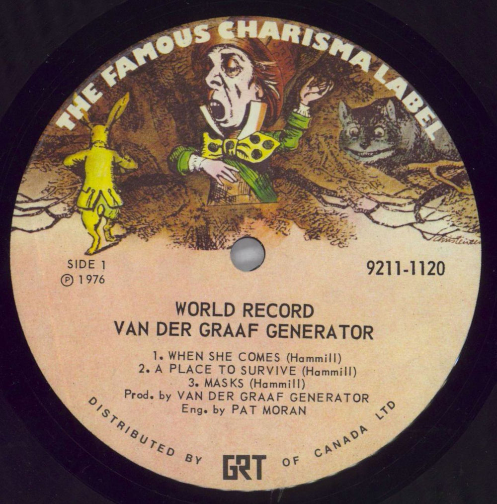 Van Der Graaf Generator World Record Canadian vinyl LP album (LP record) VDGLPWO821692