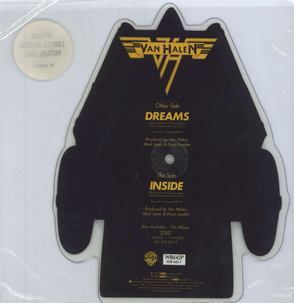 Van Halen Dreams UK shaped picture disc (picture disc vinyl record)