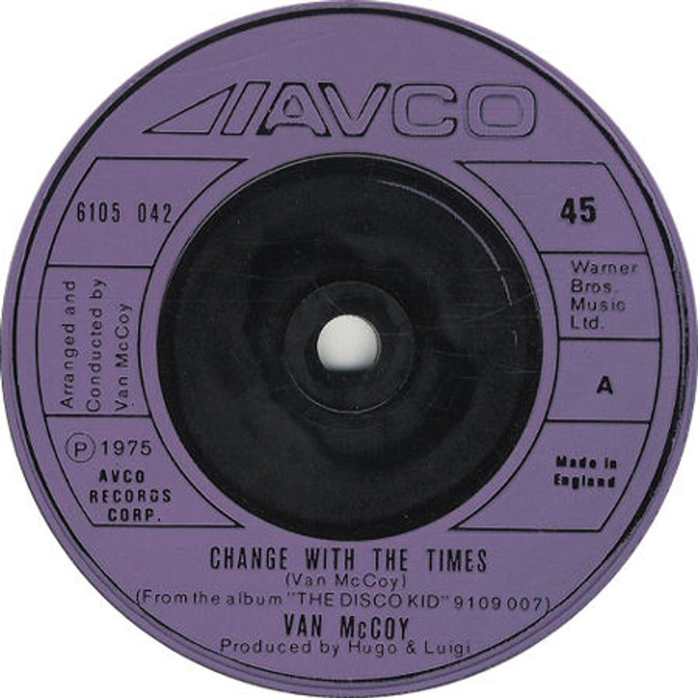 Van McCoy Change With The Times UK 7" vinyl single (7 inch record / 45) 6105042