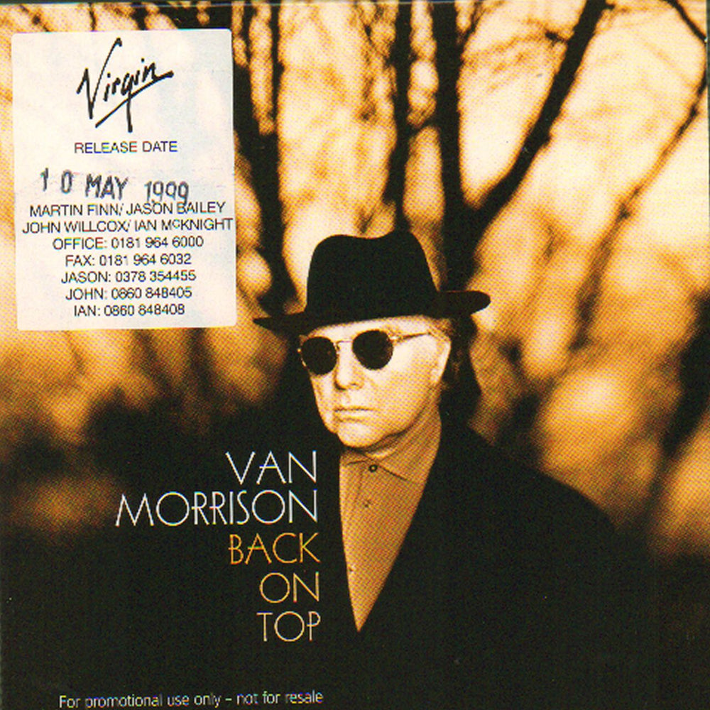 Van Morrison Back On Top UK Promo CD single (CD5 / 5") POBDDJ15