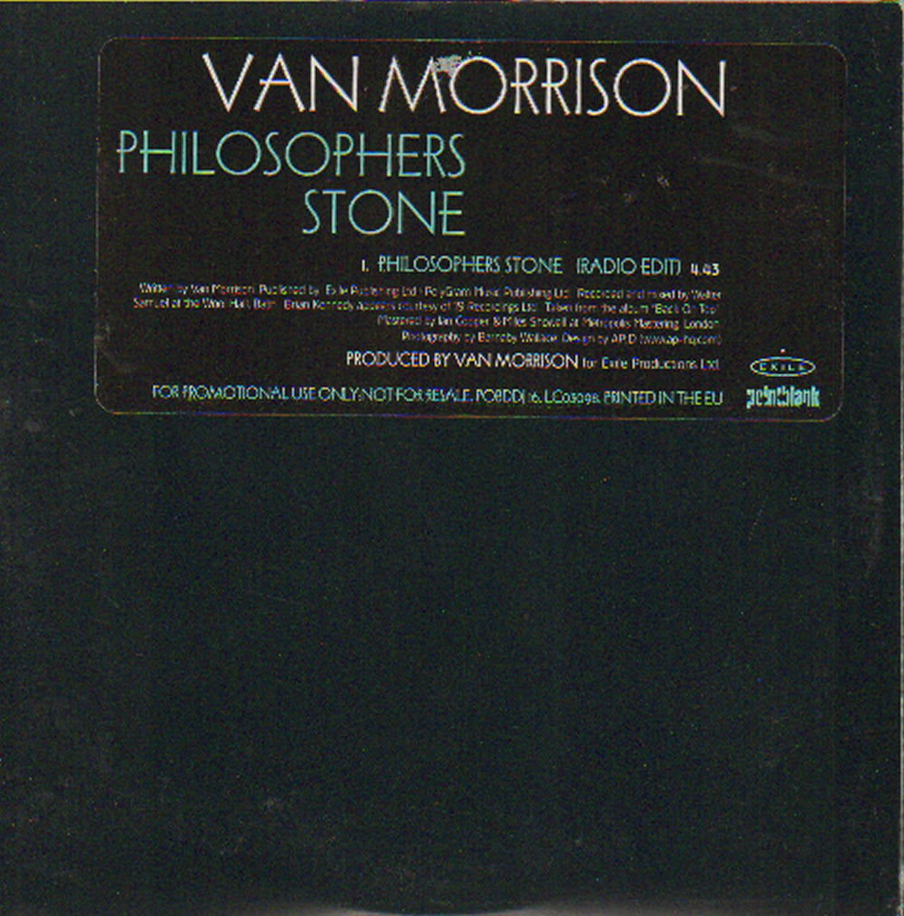 Van Morrison Philosophers Stone UK Promo CD single (CD5 / 5") POBDDJ16