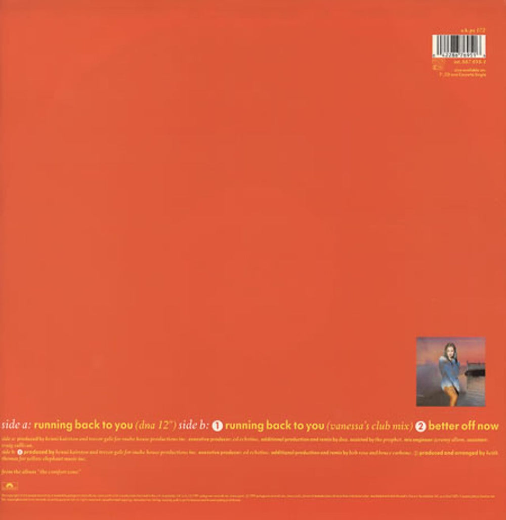 Vanessa Williams Running Back To You UK 12" vinyl single (12 inch record / Maxi-single) VNW12RU182228
