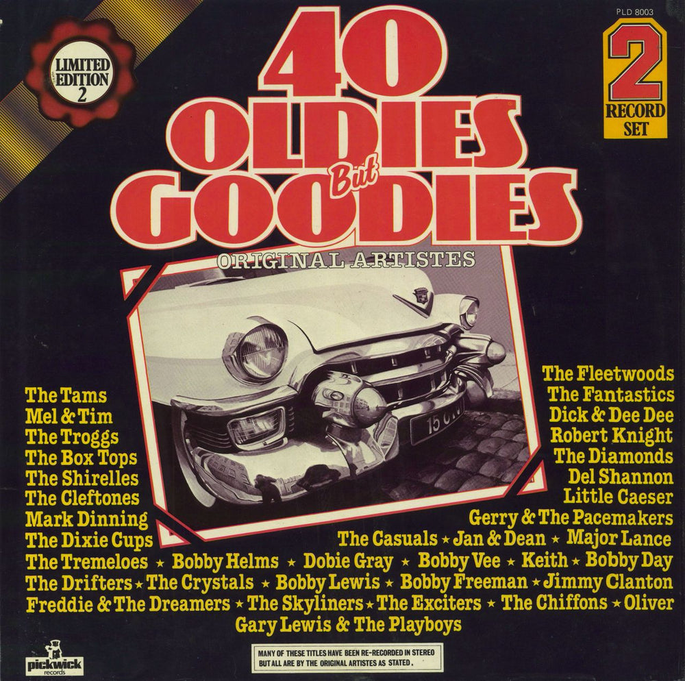 Various-60s & 70s 40 Oldies But Goodies UK 2-LP vinyl record set (Double LP Album) PLD8003