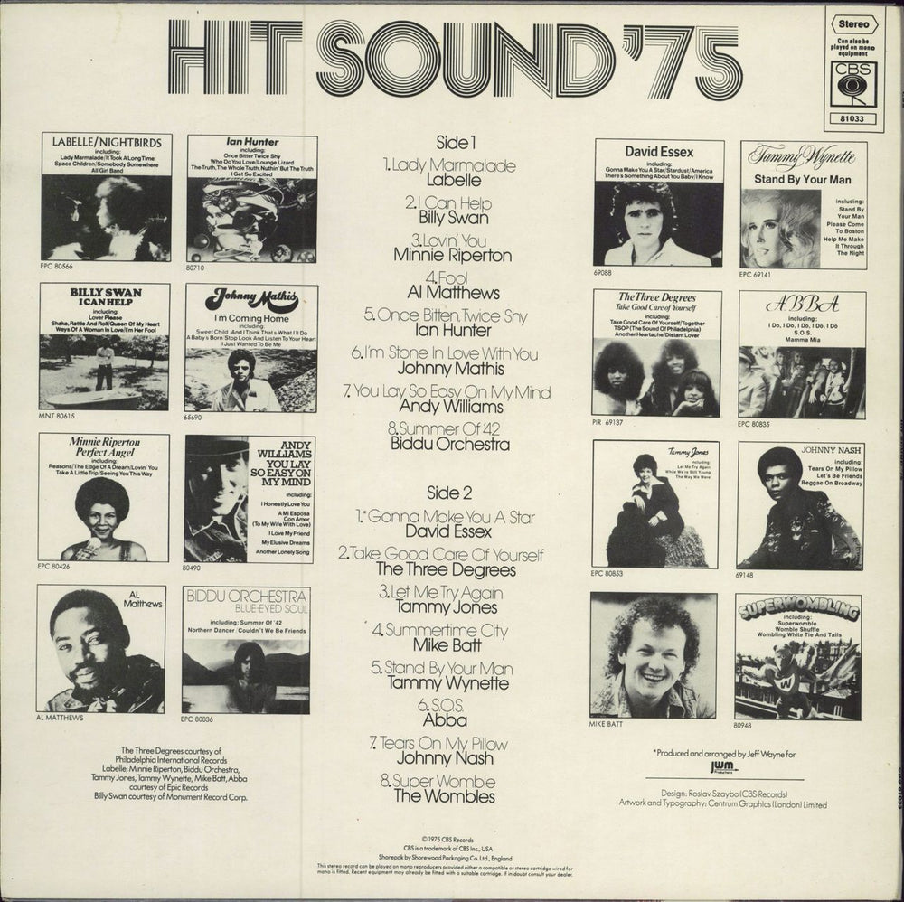 Various-60s & 70s Hit Sound '75 UK vinyl LP album (LP record)