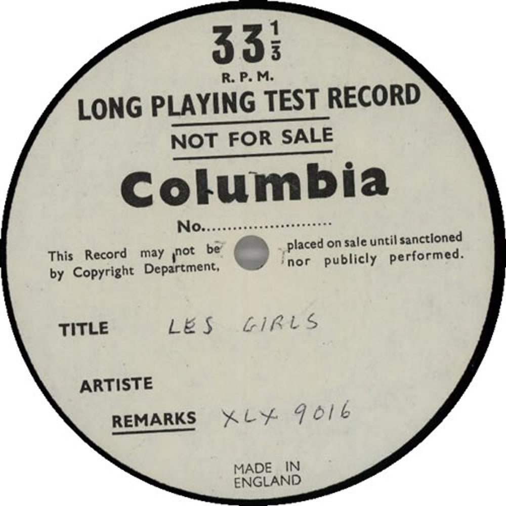 Various-60s & 70s Les Girls - Side 1 Test Pressing UK vinyl LP album (LP record) 33SX1510