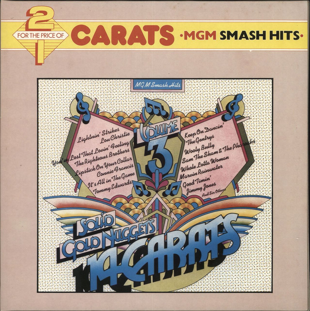 Various-60s & 70s MGM Smash Hits: Carats - Volumes 3 & 4 UK 2-LP vinyl record set (Double LP Album) 2624037