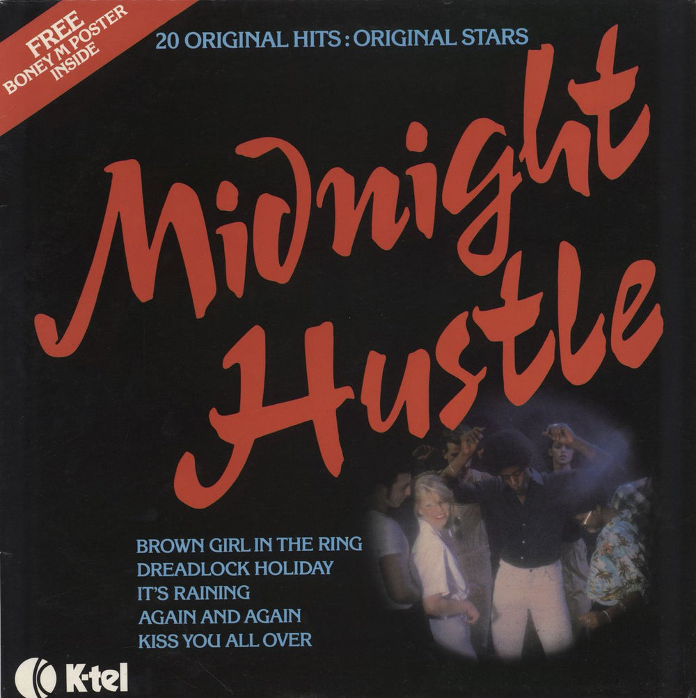 Various-60s & 70s Midnight Hustle + Boney M poster UK vinyl LP album (LP record) NE1037