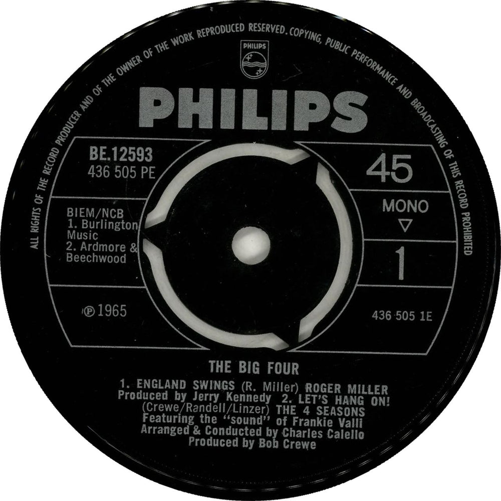 Various-60s & 70s The Big Four - 3 Prong UK 7" vinyl single (7 inch record / 45)