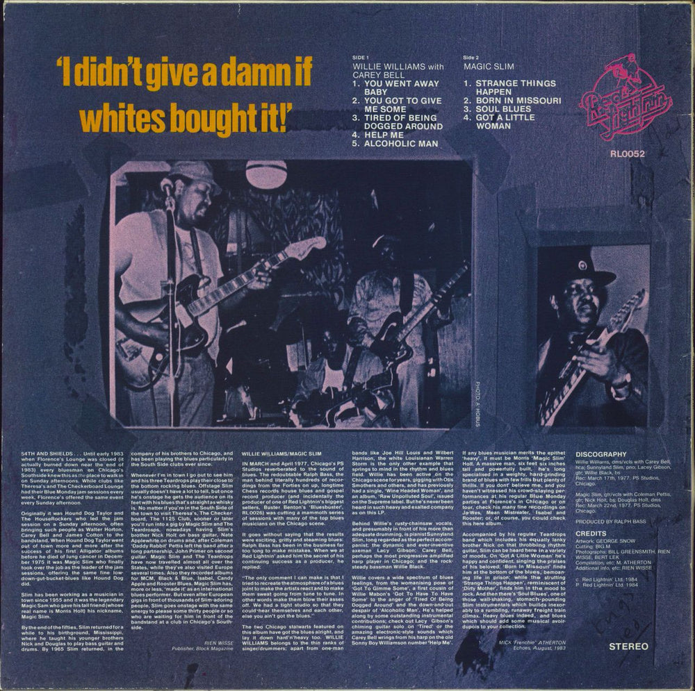 Various-Blues & Gospel I Didn't Give A Damn If Whites Bought It! - The Ralph Bass Session Vol. 3 UK vinyl LP album (LP record)