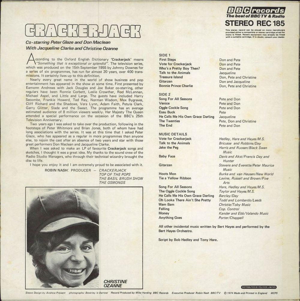 Various-Childrens Crackerjack UK vinyl LP album (LP record)