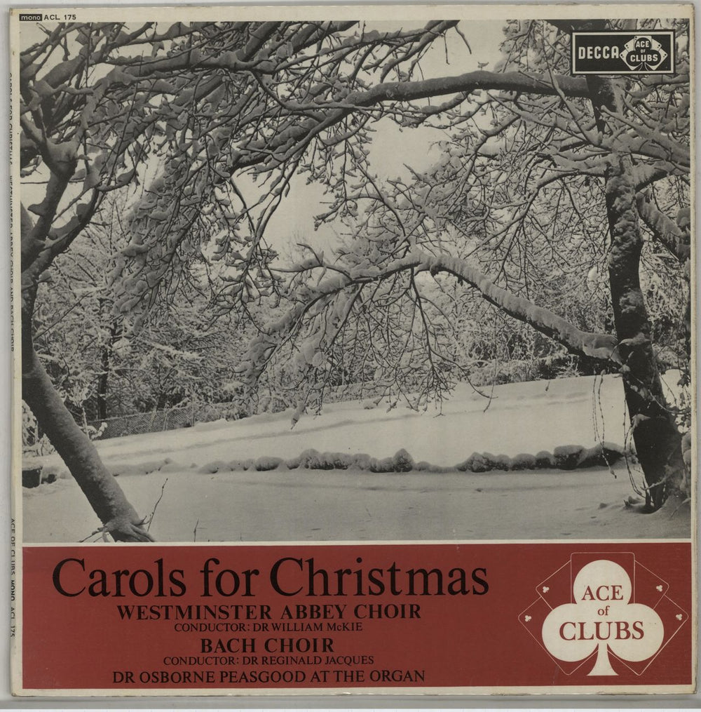 Various-Choral & Gregorian Chanting Carols For Christmas UK vinyl LP album (LP record) ACL175